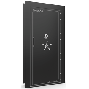 Vault Door Series | Out-Swing | Right  Hinge | Black Gloss | Mechanical Lock - closed