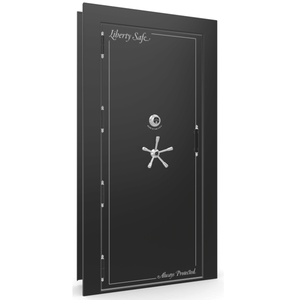 Vault Door Series | Out-Swing | Left  Hinge | Black Gloss | Mechanical Lock - closed