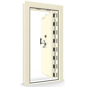 Vault Door Series | In-Swing | Right Hinge | White Marble | Mechanical Lock - open