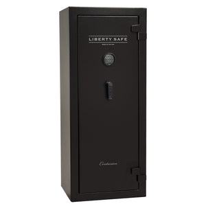 Centurion 18 | Level 1 Security | 30 Minute Fire Protection | Dimensions: 59.5" x 24.25" x 20" | Textured Black | Elock - No Door Panel Promotion - Closed Door