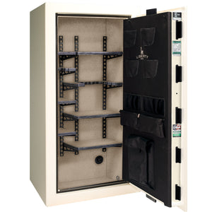 Colonial Series | Level 4 Security | 75 Minute Fire Protection | 23 PRO FLEX | DIMENSIONS: 60.5"(H) X 30"(W) X 22"(D*) | White Gloss Brass | Electronic Lock - Open