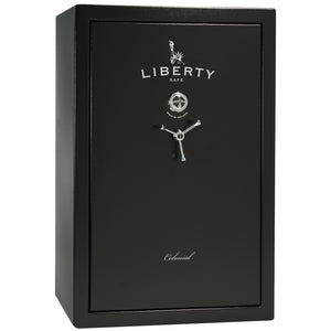 Colonial 35 | Pro Flex Interior | Level 4 Security | 75 Minute Fire Protection | Dimensions: 60.5"(H) x 42"(W) x 22"(D) | Up to 45 Long Guns | Black Textured | Mechanical Lock – Closed