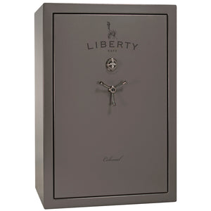 Colonial 35 | Pro Flex Interior | Level 4 Security | 75 Minute Fire Protection | Dimensions: 60.5"(H) x 42"(W) x 22"(D) | Up to 45 Long Guns | Gray Gloss | Mechanical Lock - Closed