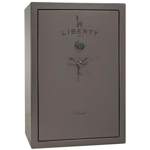 Colonial 35 | Pro Flex Interior | Level 4 Security | 75 Minute Fire Protection | Dimensions: 60.5"(H) x 42"(W) x 22"(D) | Up to 45 Long Guns | Gray Gloss | Electronic Lock - Closed