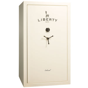 Colonial Series | Level 4 Security | 75 Minute Fire Protection | 50 PRO FLEX | DIMENSIONS: 72.5"(H) X 42"(W) X 27.5"(D*) | White Gloss Black Chrome | Mechanical Lock - Closed