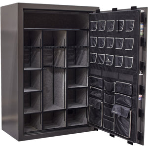 Collector T | Level 5 Security | 110 Minute Fire Protection | Dimensions: 72”(H) x 50”(W) x 27.5"(D) | Gray Marble Electronic Lock - Closed  Door