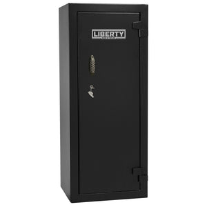 Gun Cabinet 14 | Dimensions: 59"(H) x 24"(W) x 16"(D*) | Textured Black - Closed