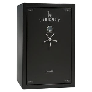 Franklin 45 | Pro Flex Interior |  Level 5 Security | 110 Minute Fire Protection | Dimensions: 60.5"(H) x 42"(W) x 27.5"(D) | Up to 60 Long Guns | Black Textured | Electronic Lock - Closed
