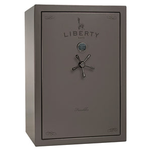 Franklin 45 | Pro Flex Interior | Level 5 Security | 110 Minute Fire Protection | Dimensions: 60.5"(H) x 42"(W) x 27.5"(D) | Up to 60 Long Guns | Gray Gloss | Electronic Lock - Closed