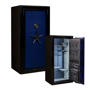 Presidential 25 / Two-Tone Blue Gloss / Diamond Stitched Faux Leather / Black Chrome