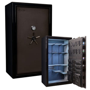 Presidential 50 / Two-Tone Charcoal Gloss / Diamond Stitched Faux Leather / Black Chrome
